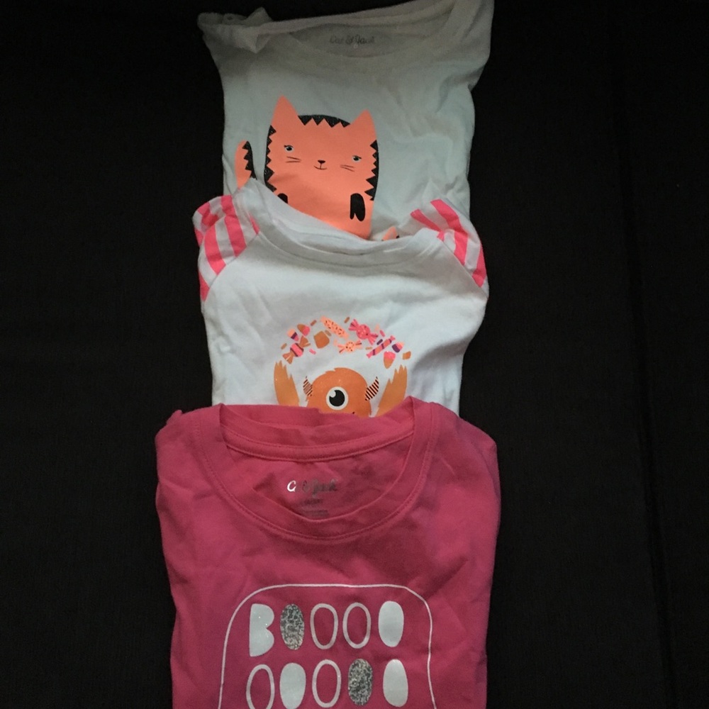 Cat & Jack lot of 3 Halloween shirts for girls